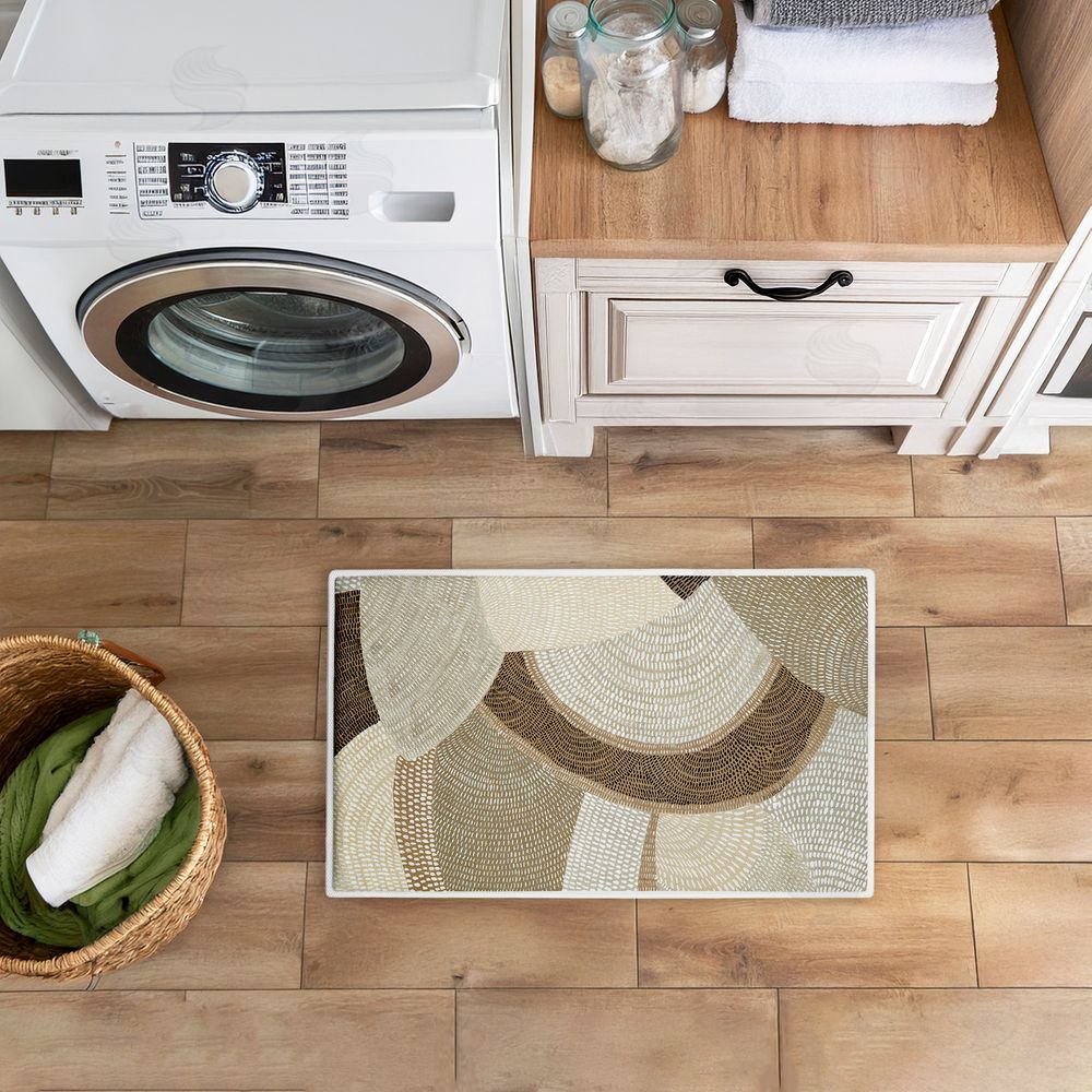 Emma Peal | Mystic Neutral Patterns Plush Bath Mat