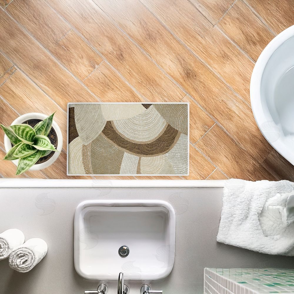 Emma Peal | Mystic Neutral Patterns Plush Bath Mat