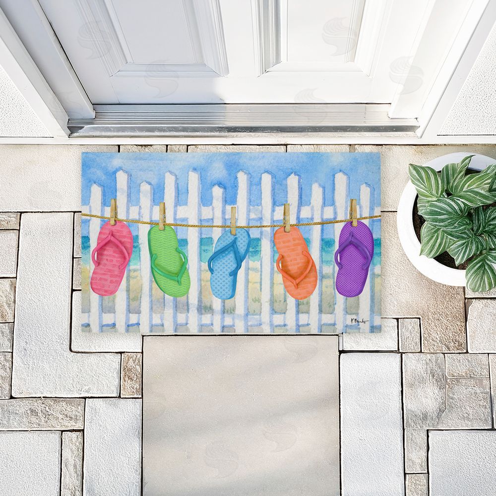 Paul Brent | Flip Flop Summer Clothesline Non-Woven Door Mat