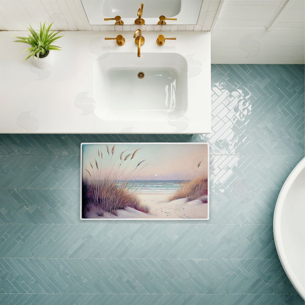 Sasha | Smooth Sunset Beach Dunes Plush Bath Mat
