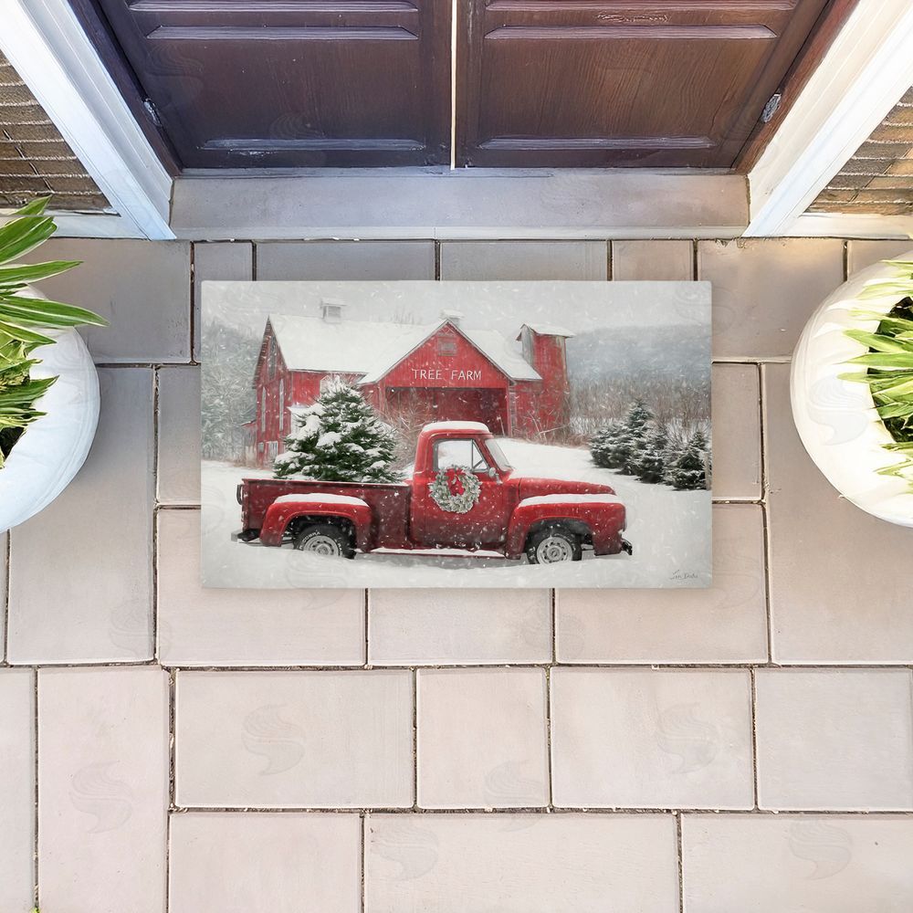 Lori Deiter | Christmas Tree Farm & Truck Non-Woven Door Mat