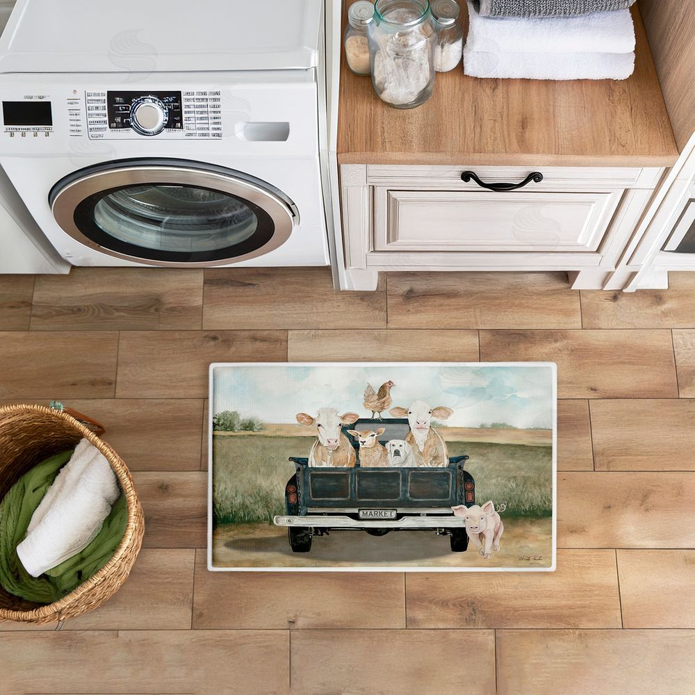 Cindy Jacobs | Ready For A Ride Animals Plush Bath Mat