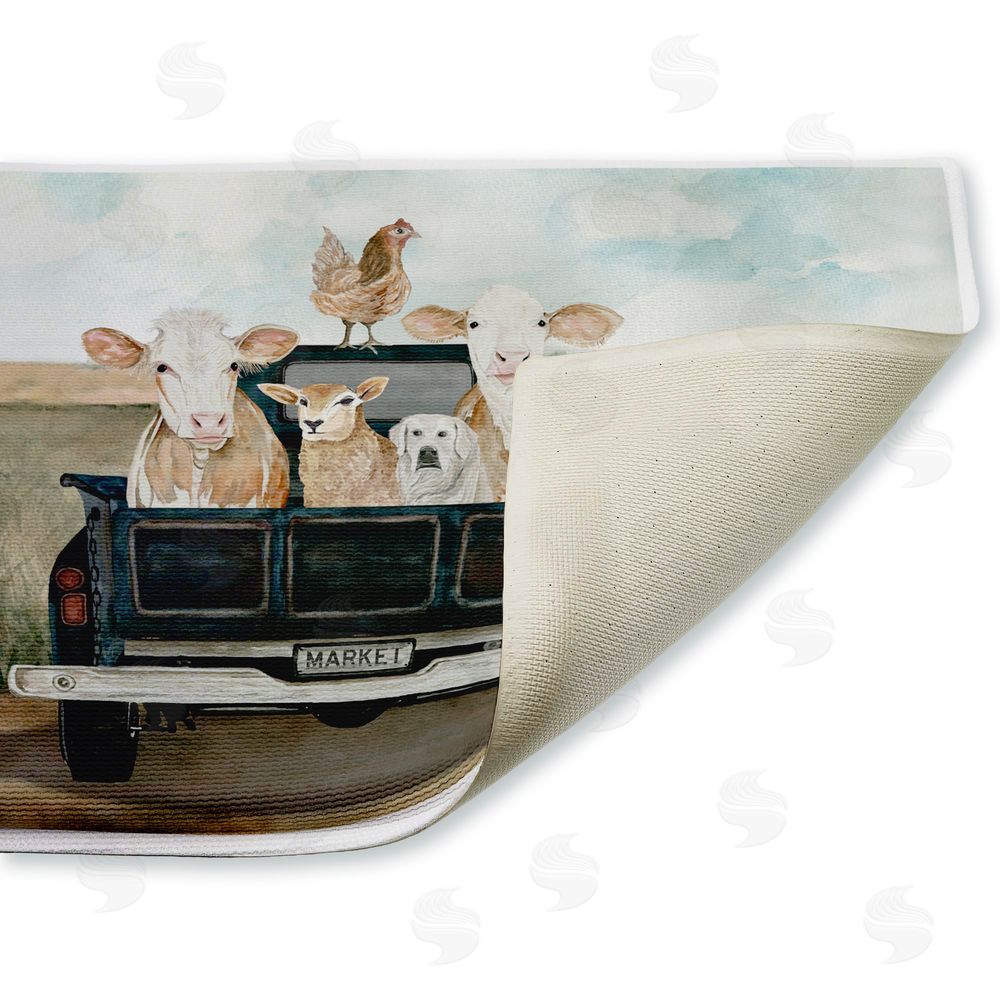 Cindy Jacobs | Ready For A Ride Animals Plush Bath Mat
