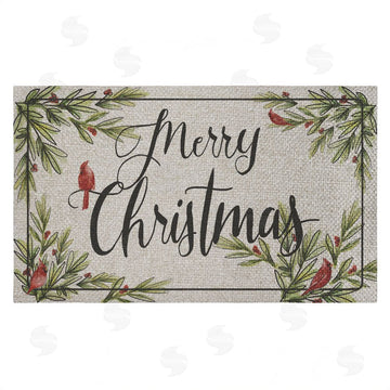 Dogwood Portfolio | Merry Christmas Cardinals Faux Sisal Door Mat
