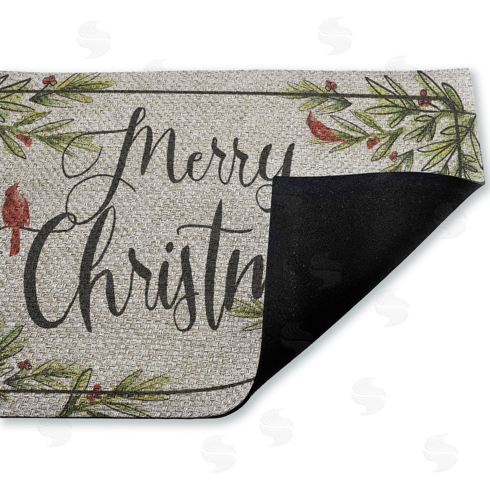 Dogwood Portfolio | Merry Christmas Cardinals Faux Sisal Door Mat