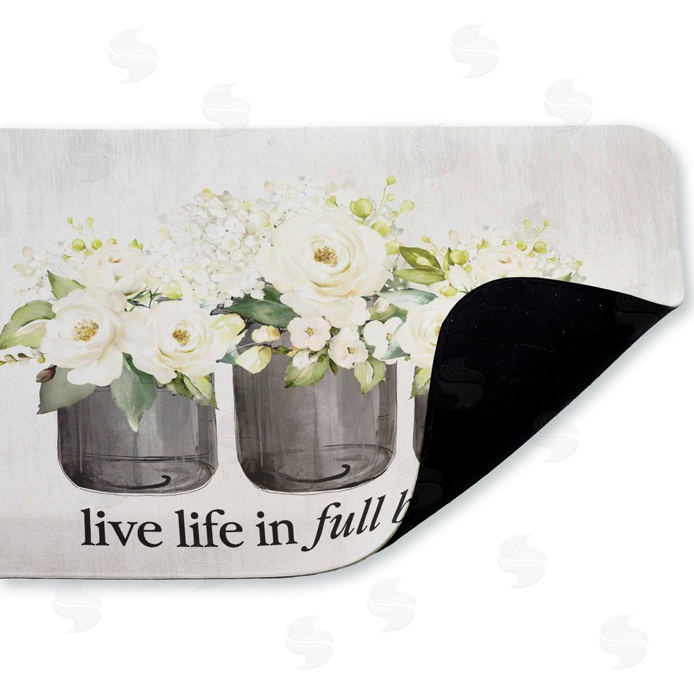 Lettered and Lined | Life In Full Bloom Flowers Anti-Fatigue Mat