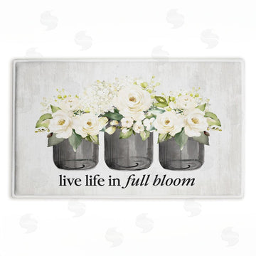 Lettered and Lined | Life In Full Bloom Flowers Plush Bath Mat