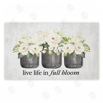 Lettered and Lined | Life In Full Bloom Flowers Non-Woven Door Mat