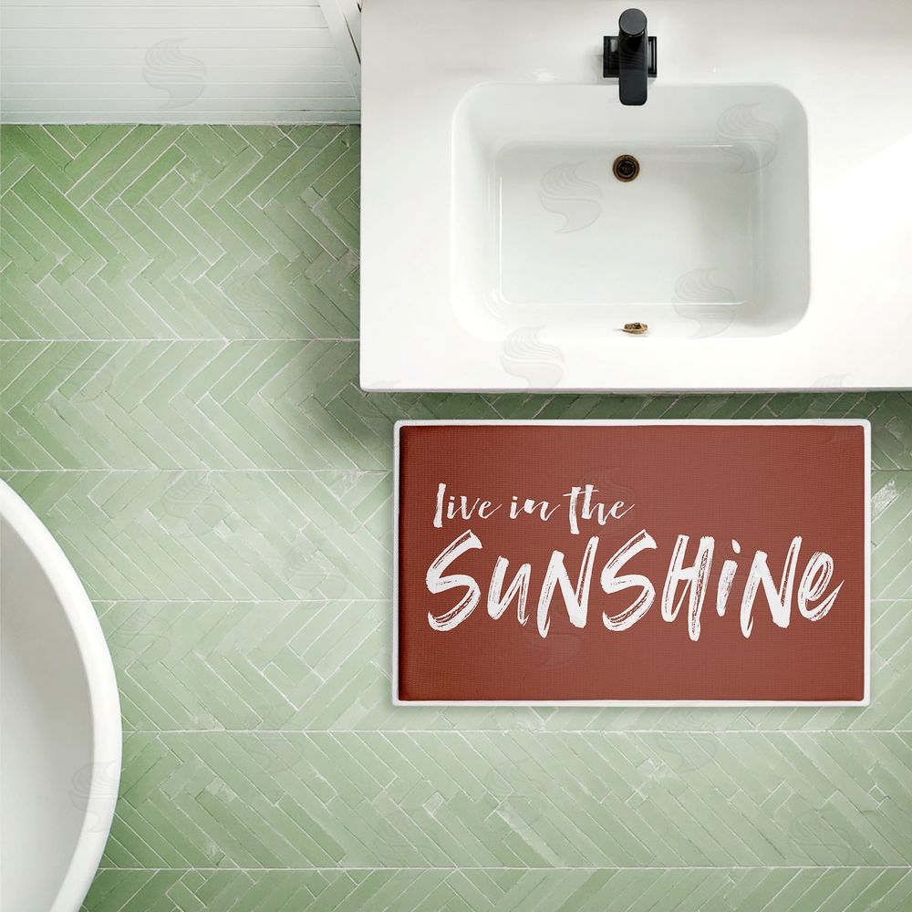 Lettered and Lined | Live In The Sunshine Plush Bath Mat