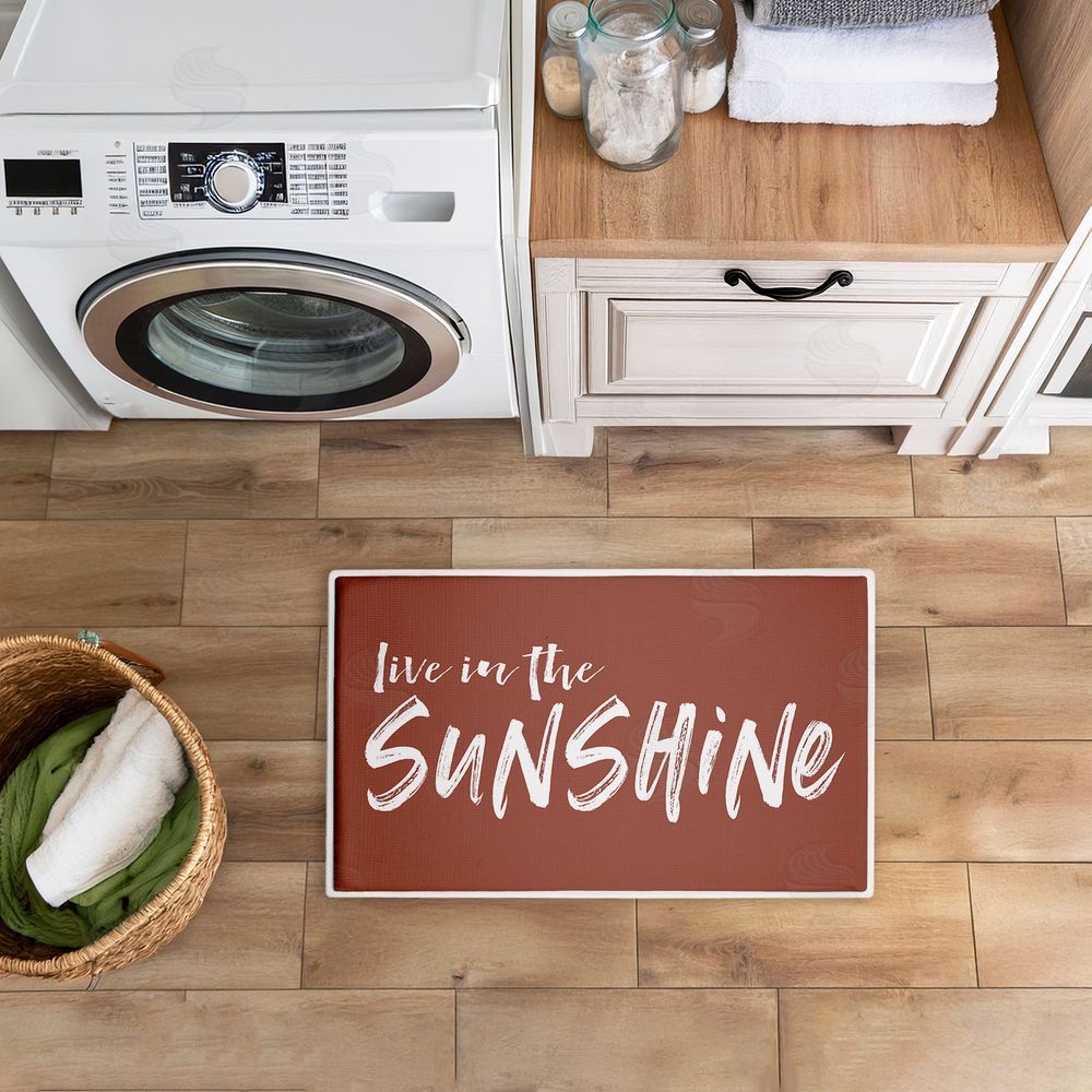 Lettered and Lined | Live In The Sunshine Plush Bath Mat