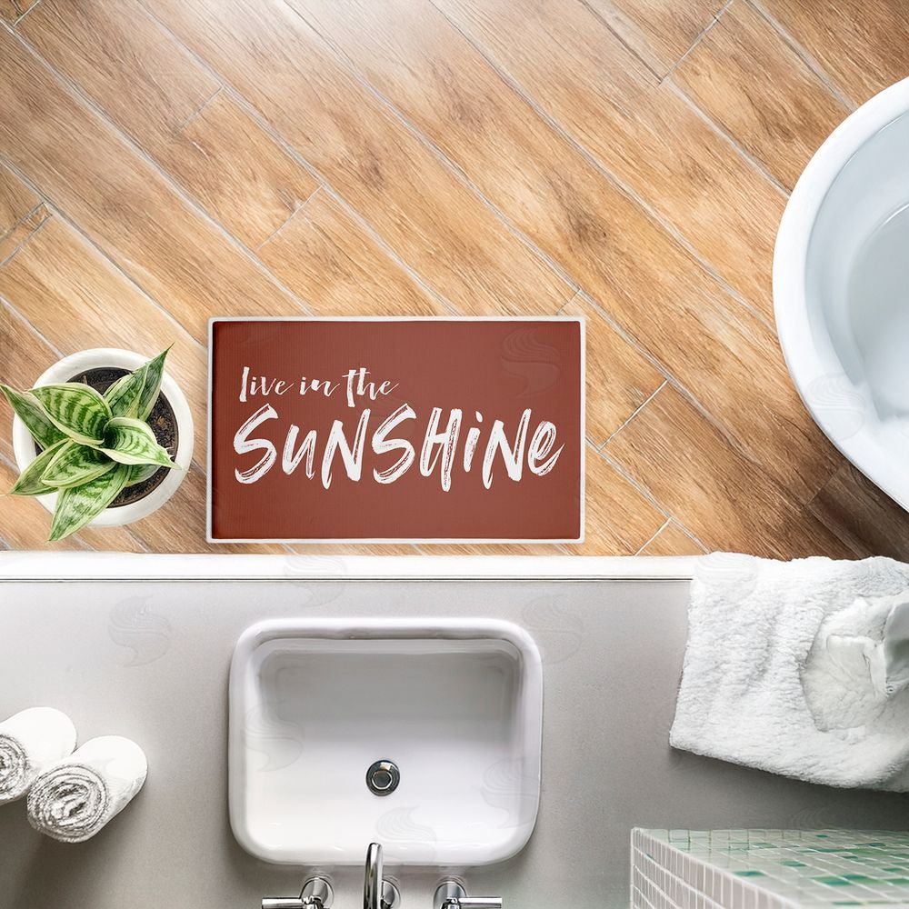 Lettered and Lined | Live In The Sunshine Plush Bath Mat