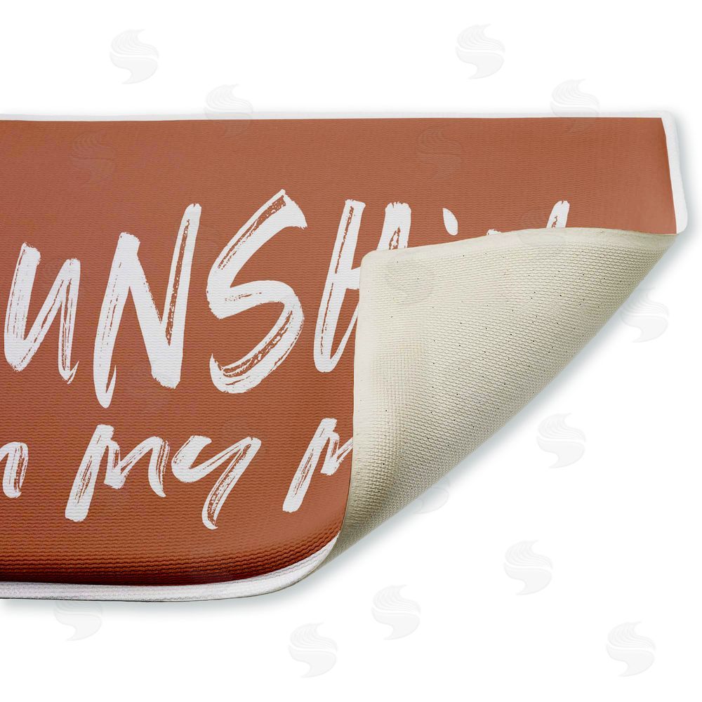 Lettered and Lined | Tan Sunshine On My Mind Plush Bath Mat