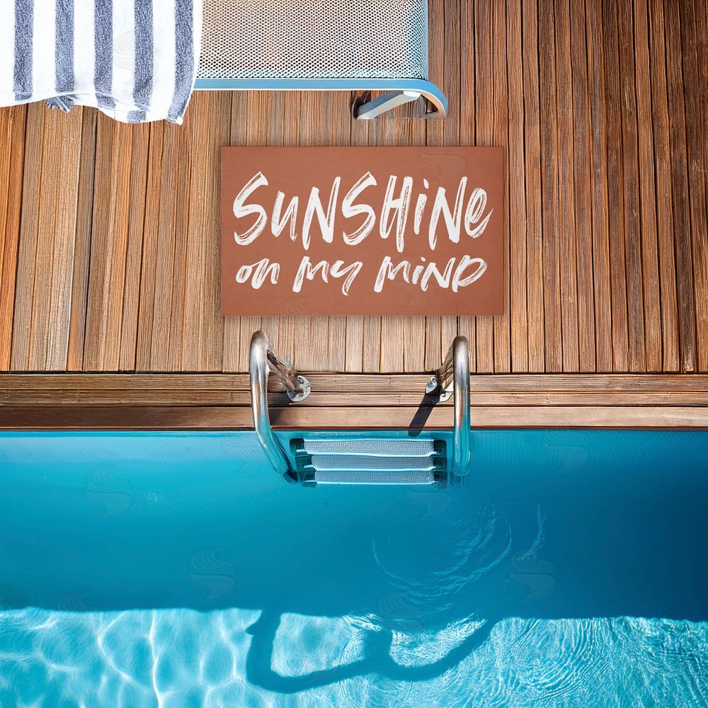 Lettered and Lined | Tan Sunshine On My Mind Non-Woven Door Mat