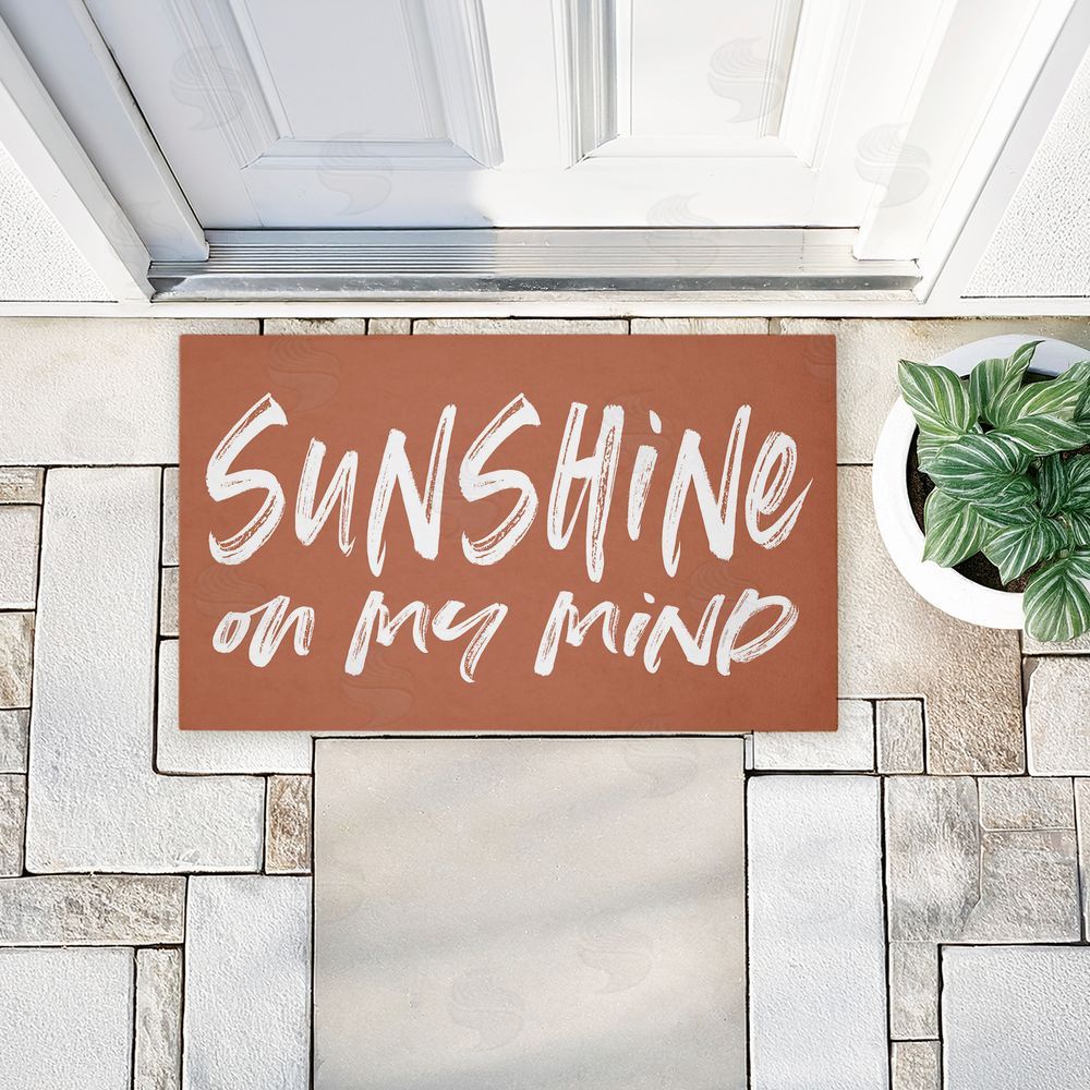 Lettered and Lined | Tan Sunshine On My Mind Non-Woven Door Mat
