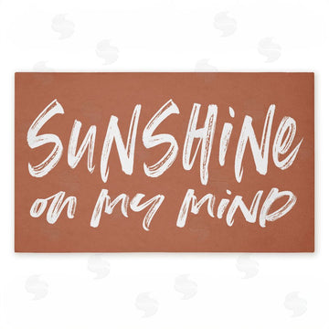Lettered and Lined | Tan Sunshine On My Mind Non-Woven Door Mat