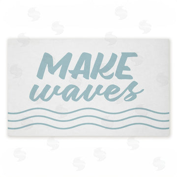 Lettered and Lined | Make Waves Aqua Blue Non-Woven Door Mat