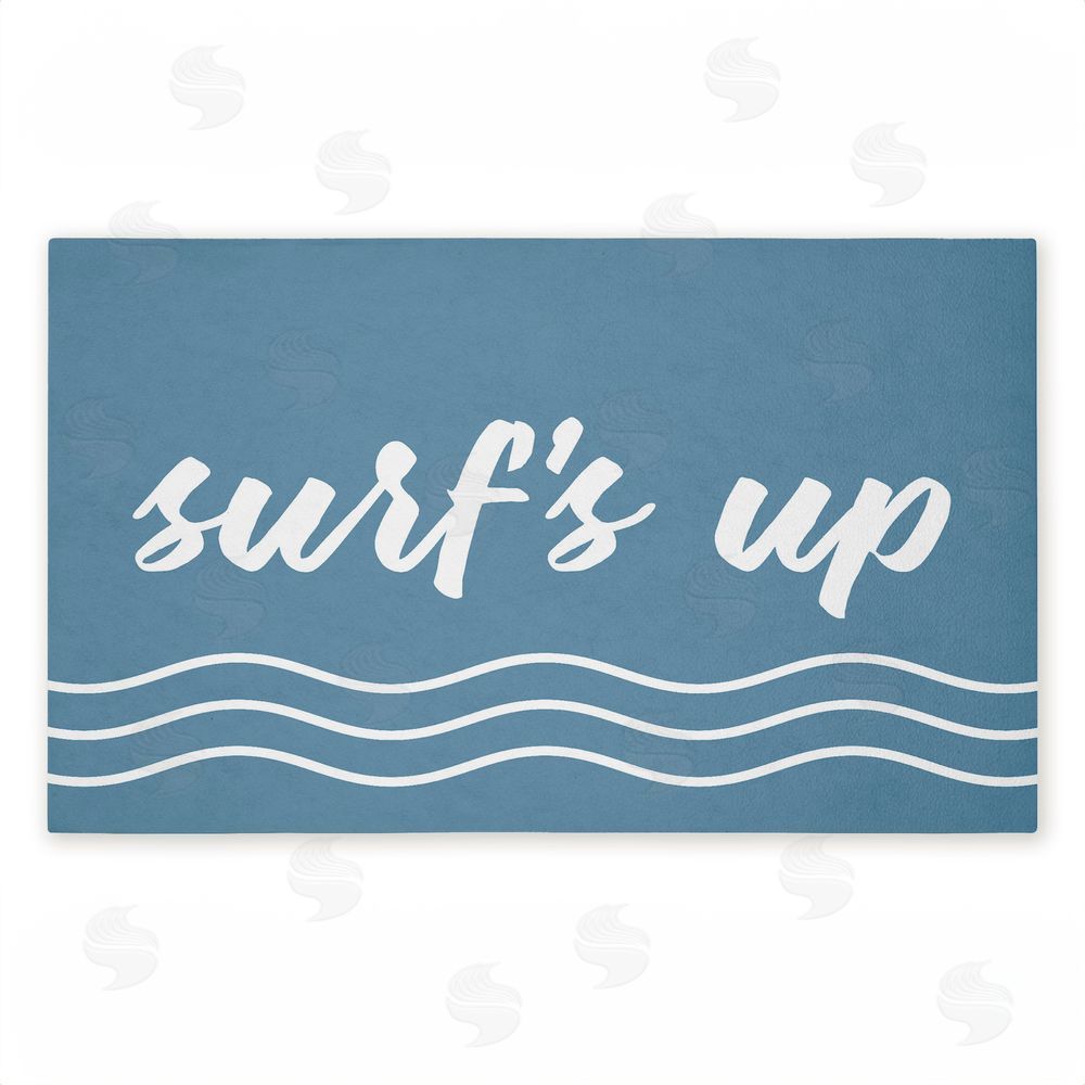 Lettered and Lined | Surf's Up over Blue Non-Woven Door Mat