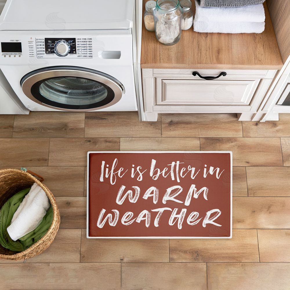 Lettered and Lined | Better In Warm Weather Plush Bath Mat