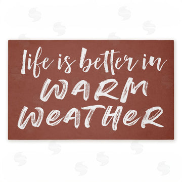 Lettered and Lined | Better In Warm Weather Non-Woven Door Mat