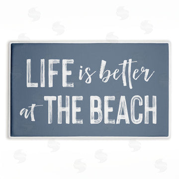 Lettered and Lined | Better At Beach Sentiment Plush Bath Mat