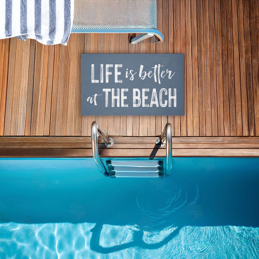 Lettered and Lined | Better At Beach Sentiment Non-Woven Door Mat