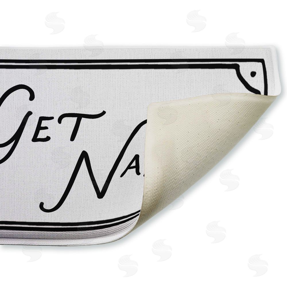 Lettered and Lined | Get Naked Funny Phrase Plush Bath Mat