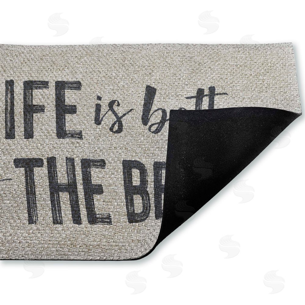 Lettered and Lined | Life Better At The Beach Faux Sisal Door Mat