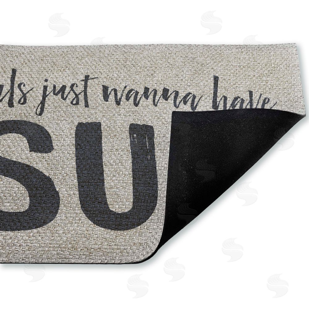 Lettered and Lined | Girls Wanna Have Sun Faux Sisal Door Mat
