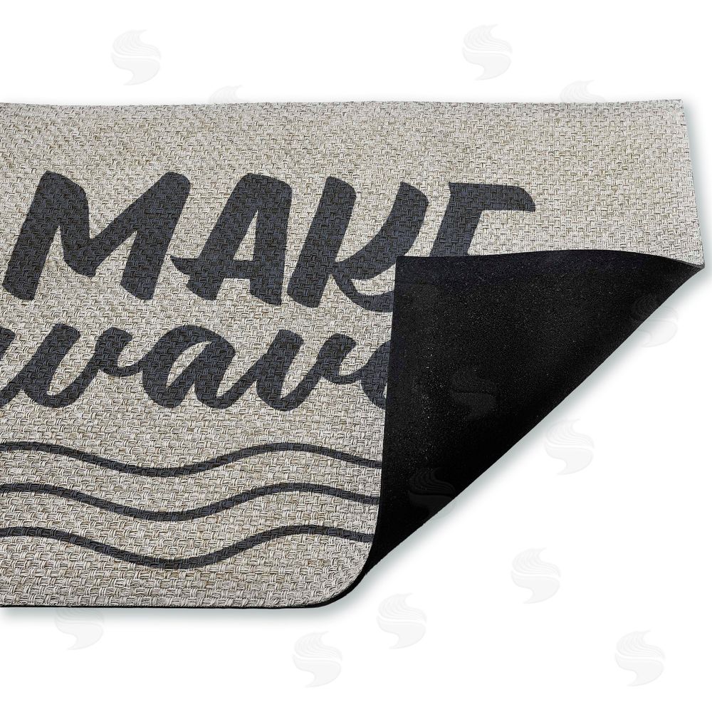 Lettered and Lined | Make Waves Navy Blue Faux Sisal Door Mat