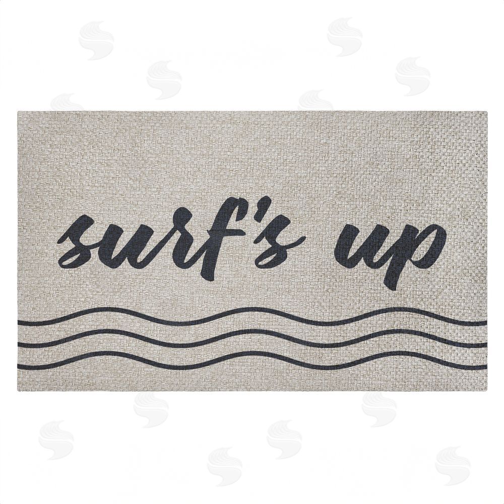 Lettered and Lined | Surf's Up with Waves Faux Sisal Door Mat