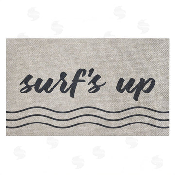 Lettered and Lined | Surf's Up with Waves Faux Sisal Door Mat