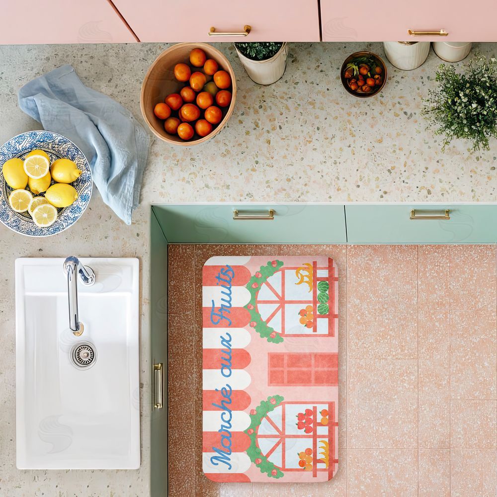 Stupell Studio | French Fruit Market Kitchen Anti-Fatigue Mat