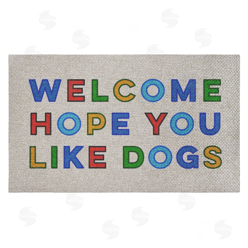 Stupell Studio | Hope You Like Dogs Greeting Faux Sisal Door Mat