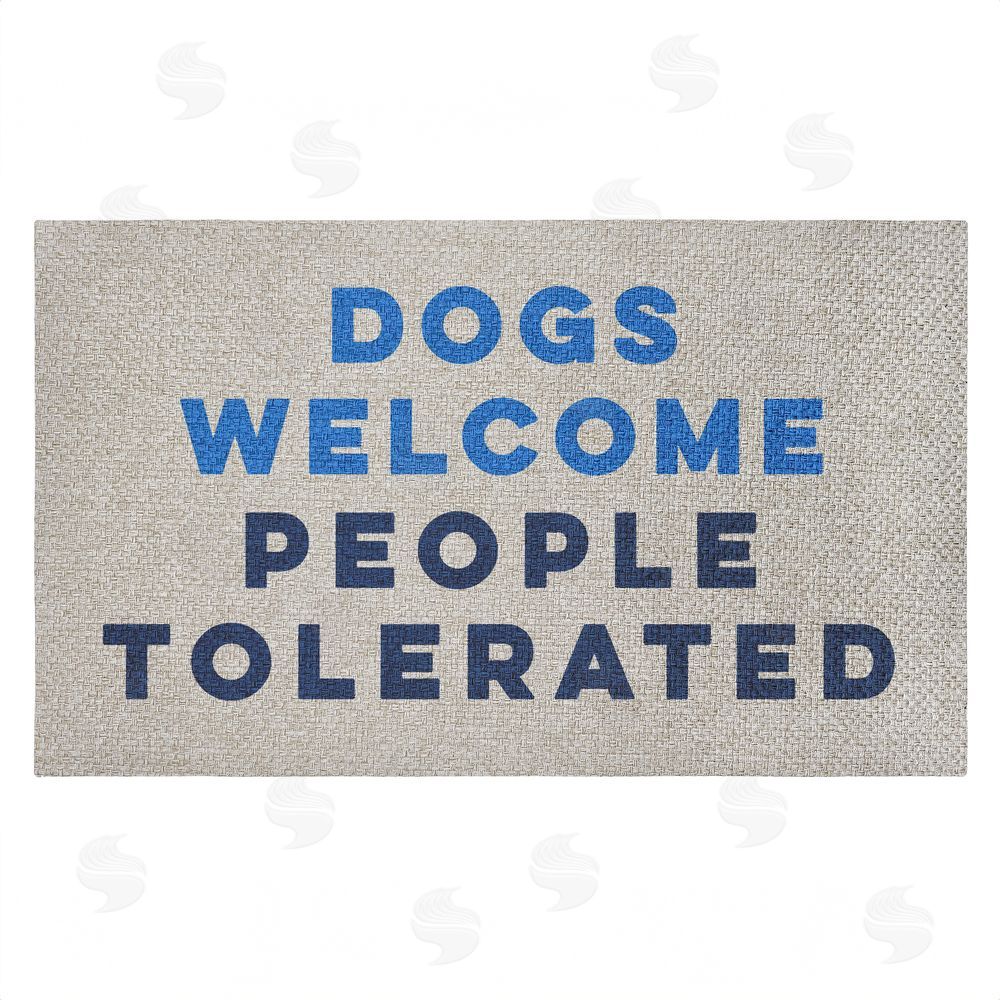 Stupell Studio | Dogs Welcome People Tolerated Faux Sisal Door Mat