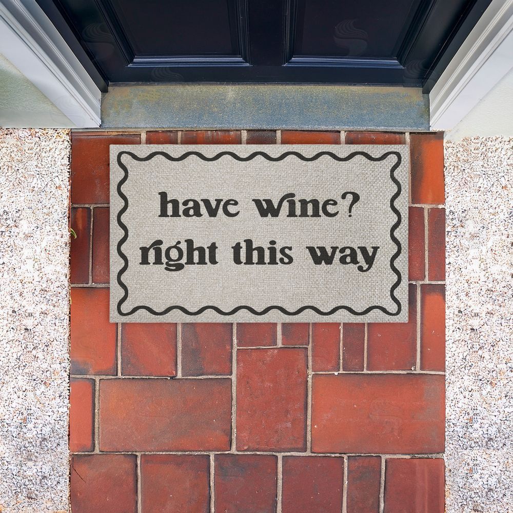 Stupell Studio | Have Wine Right This Way Faux Sisal Door Mat