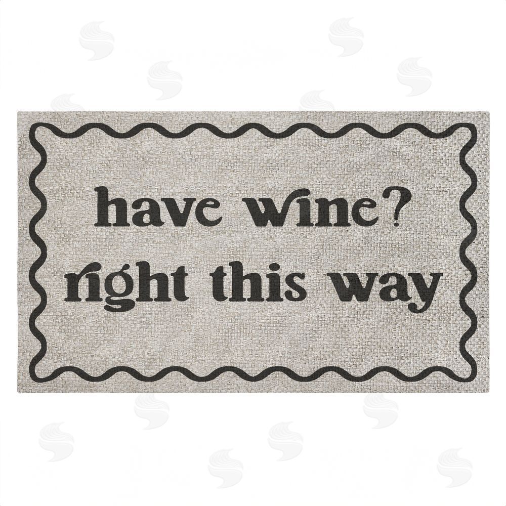 Stupell Studio | Have Wine Right This Way Faux Sisal Door Mat