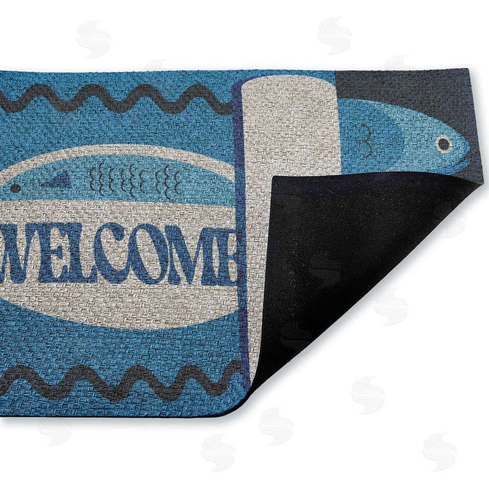 Stupell Studio | Welcome Coastal Tuna Faux Sisal Door Mat