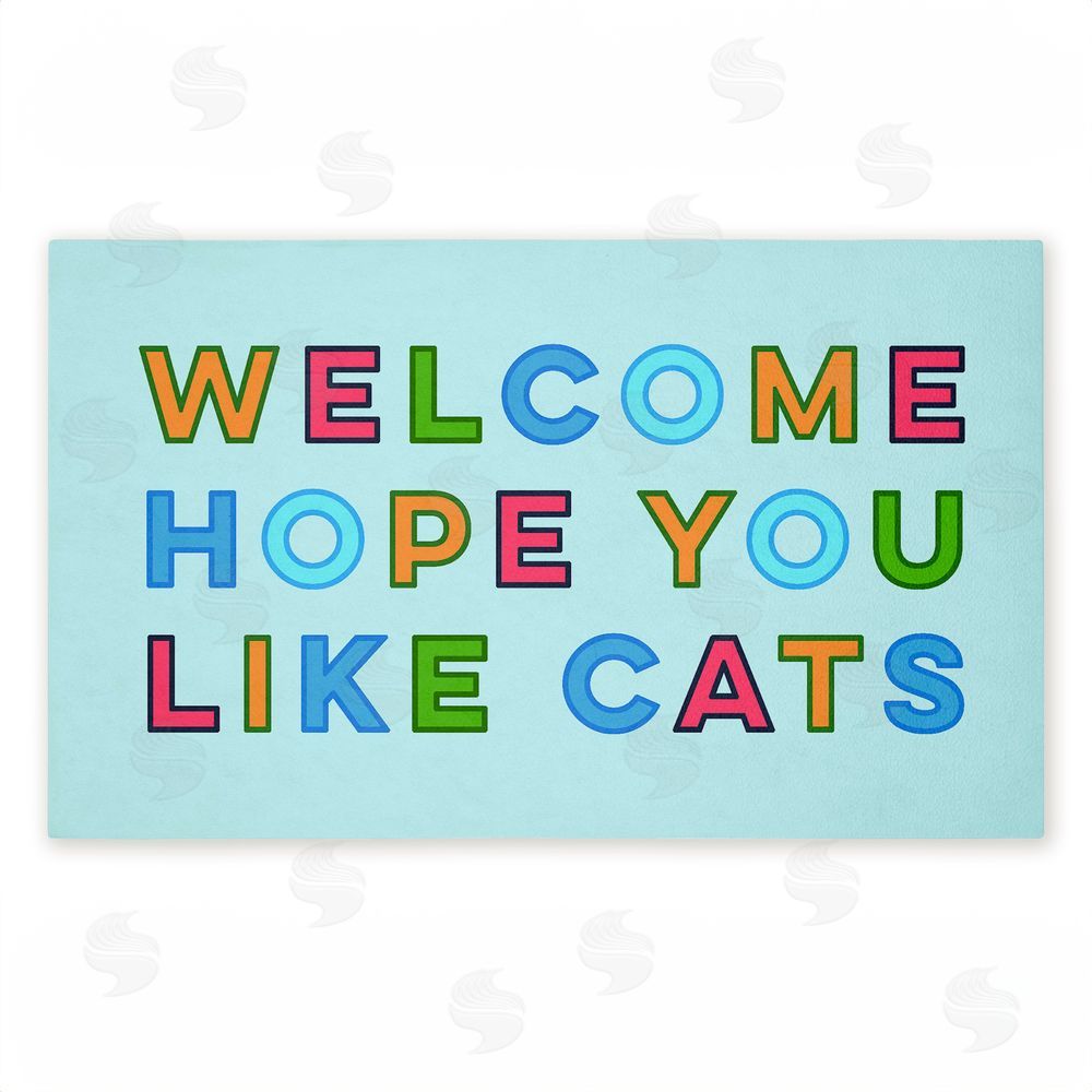 Stupell Studio | Colorful Hope You Like Cats Non-Woven Door Mat