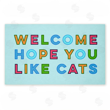 Stupell Studio | Colorful Hope You Like Cats Non-Woven Door Mat