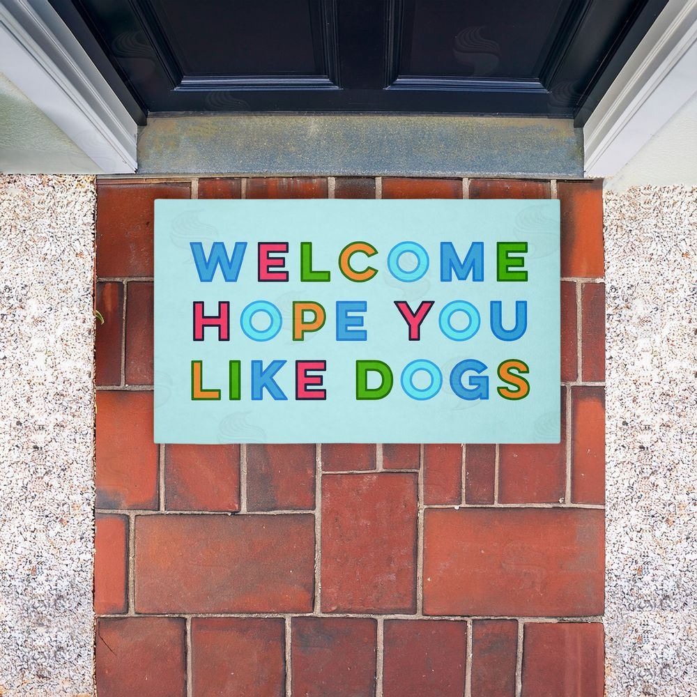 Stupell Studio | Colorful Hope You Like Dogs Non-Woven Door Mat