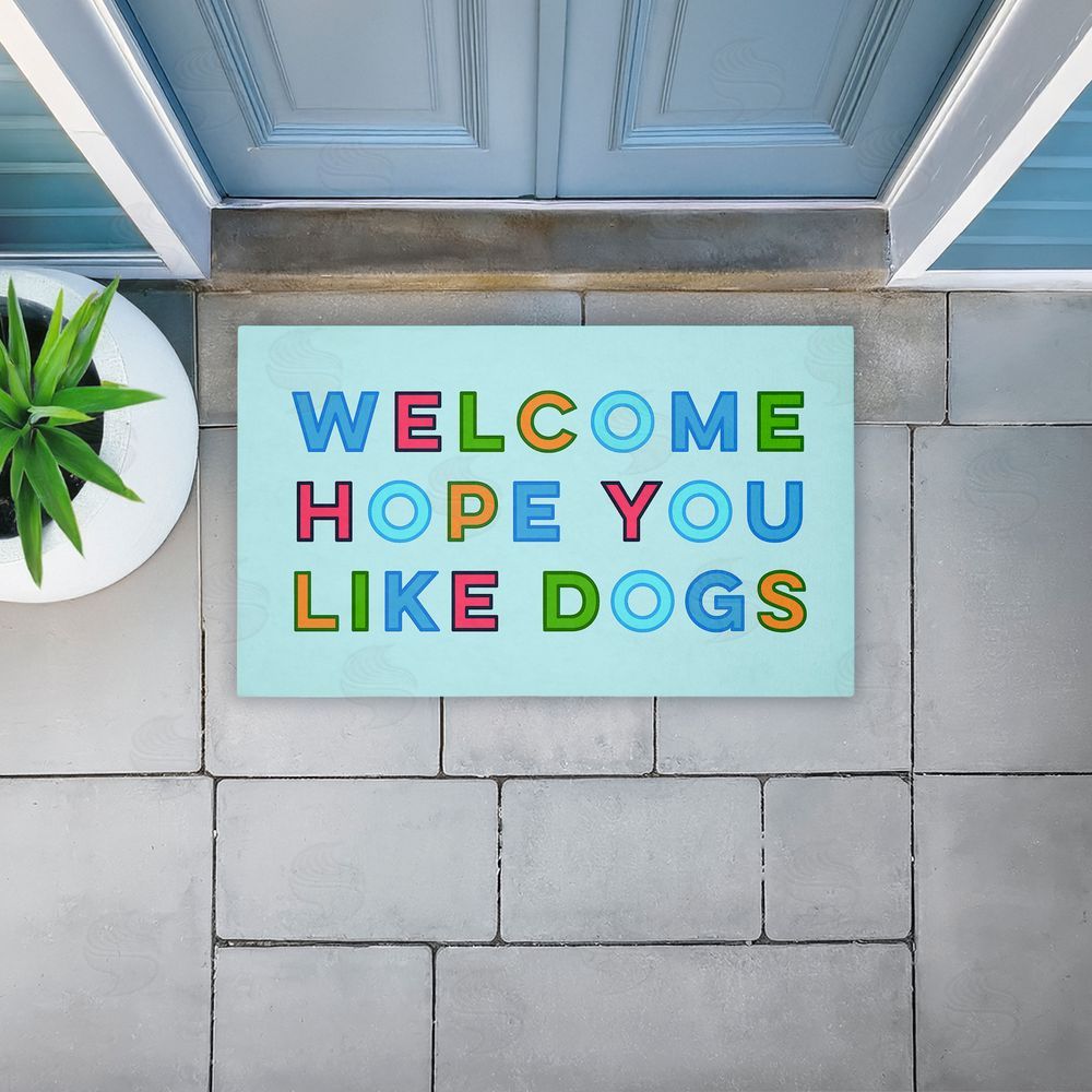 Stupell Studio | Colorful Hope You Like Dogs Non-Woven Door Mat