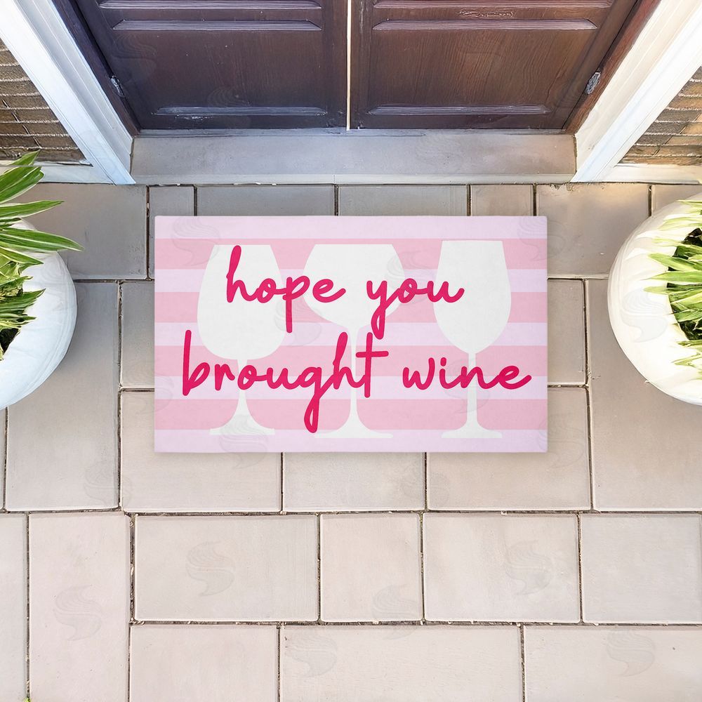 Stupell Studio | Hope You Brought Wine Pin Non-Woven Door Mat