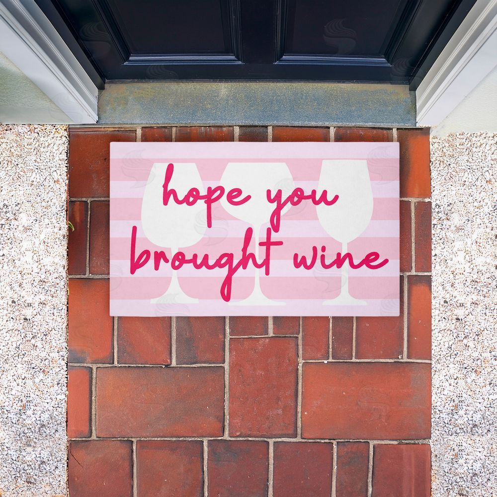 Stupell Studio | Hope You Brought Wine Pin Non-Woven Door Mat