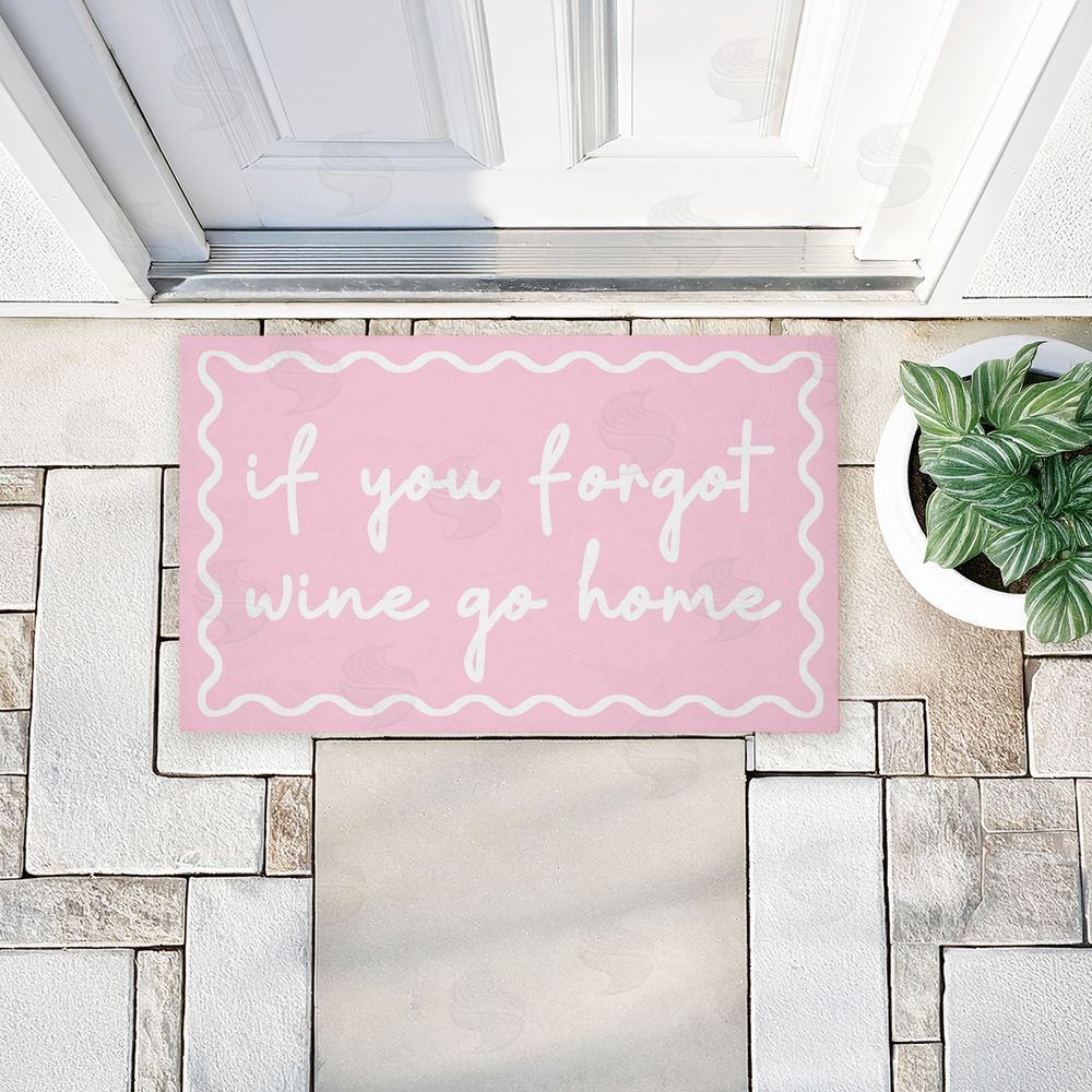 Stupell Studio | If You Forgot Wine Pink Non-Woven Door Mat