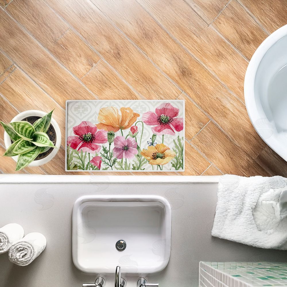 Kim Allen | Poppy Place on Geometric Plush Bath Mat