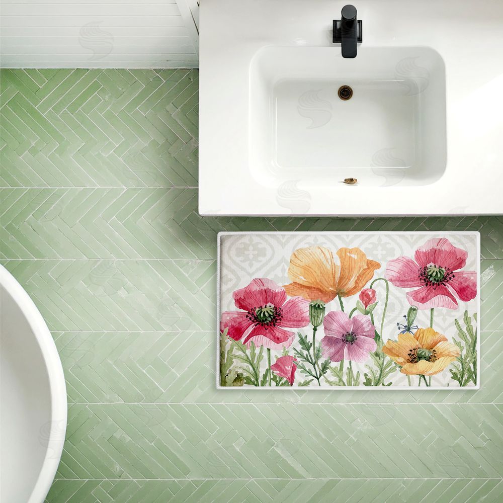 Kim Allen | Poppy Place on Geometric Plush Bath Mat