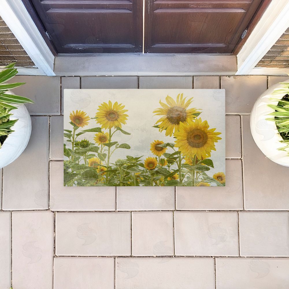 Anne Bailey | Sunny Mood Flower Field Non-Woven Door Mat