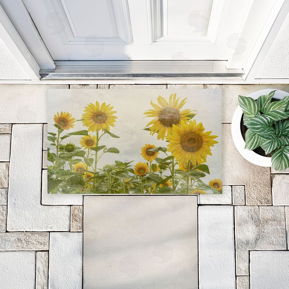 Anne Bailey | Sunny Mood Flower Field Non-Woven Door Mat