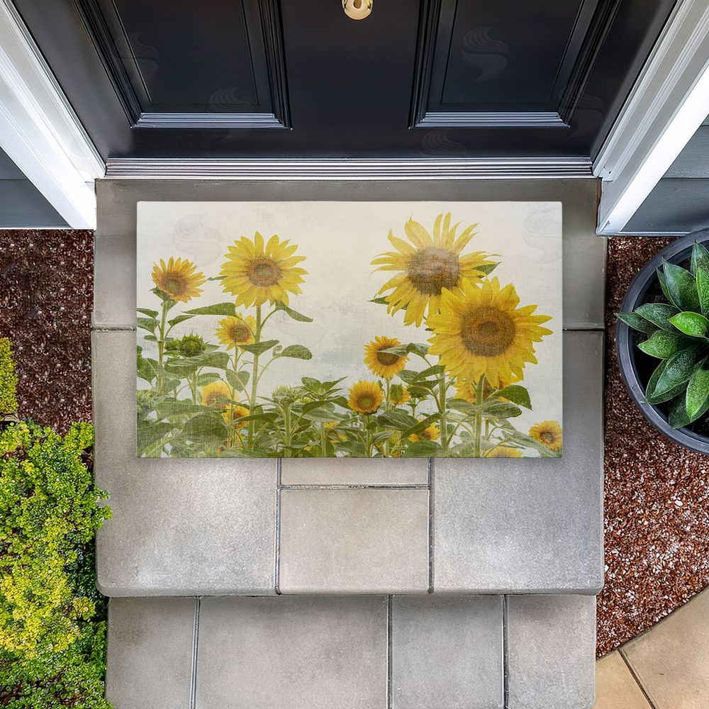 Anne Bailey | Sunny Mood Flower Field Non-Woven Door Mat