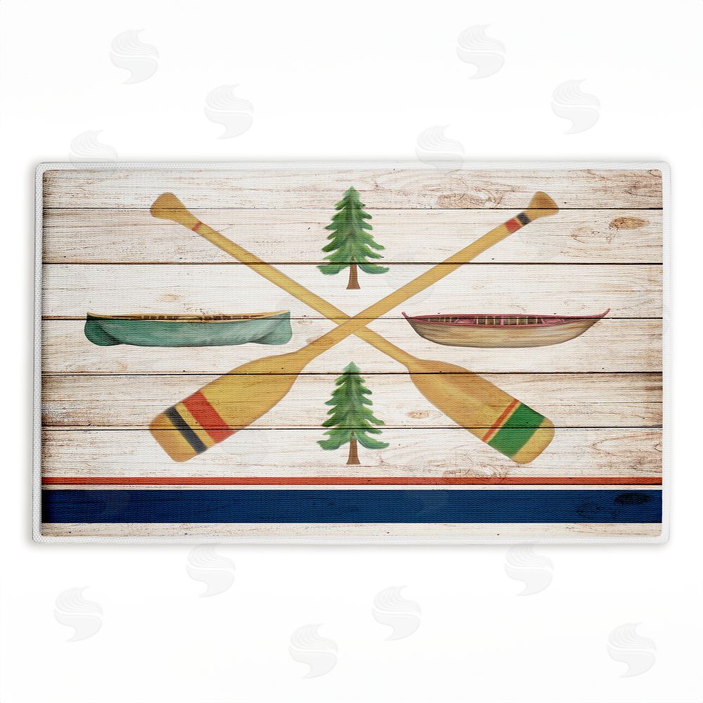 Kim Allen | Exploring Rustic Canoe Paddles Plush Bath Mat